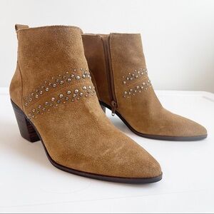 Lucky Brand studded‎ suede latinia ankle boots size 7.5